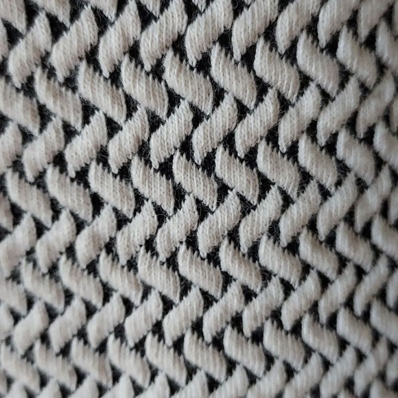 Talbots Women's L Knit Single Breasted Blazer Jacket Cream Black - Picture 2 of 10